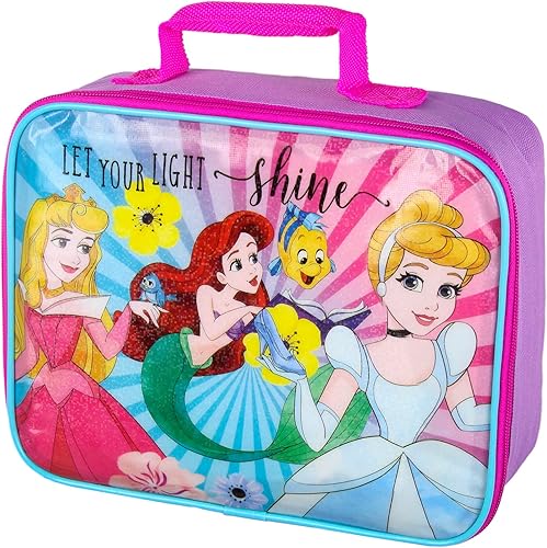 Disney Princess Lonchera Ariel Cenicienta Aurora Let Your Light Shine Digital holográfico bolsa de almuerzo