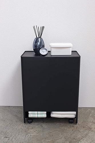 Miniatura 4 de Yamazaki Home Organizador apiladordispensador de pañales para guardería  Acero  Carros rodantes, talla única, negro