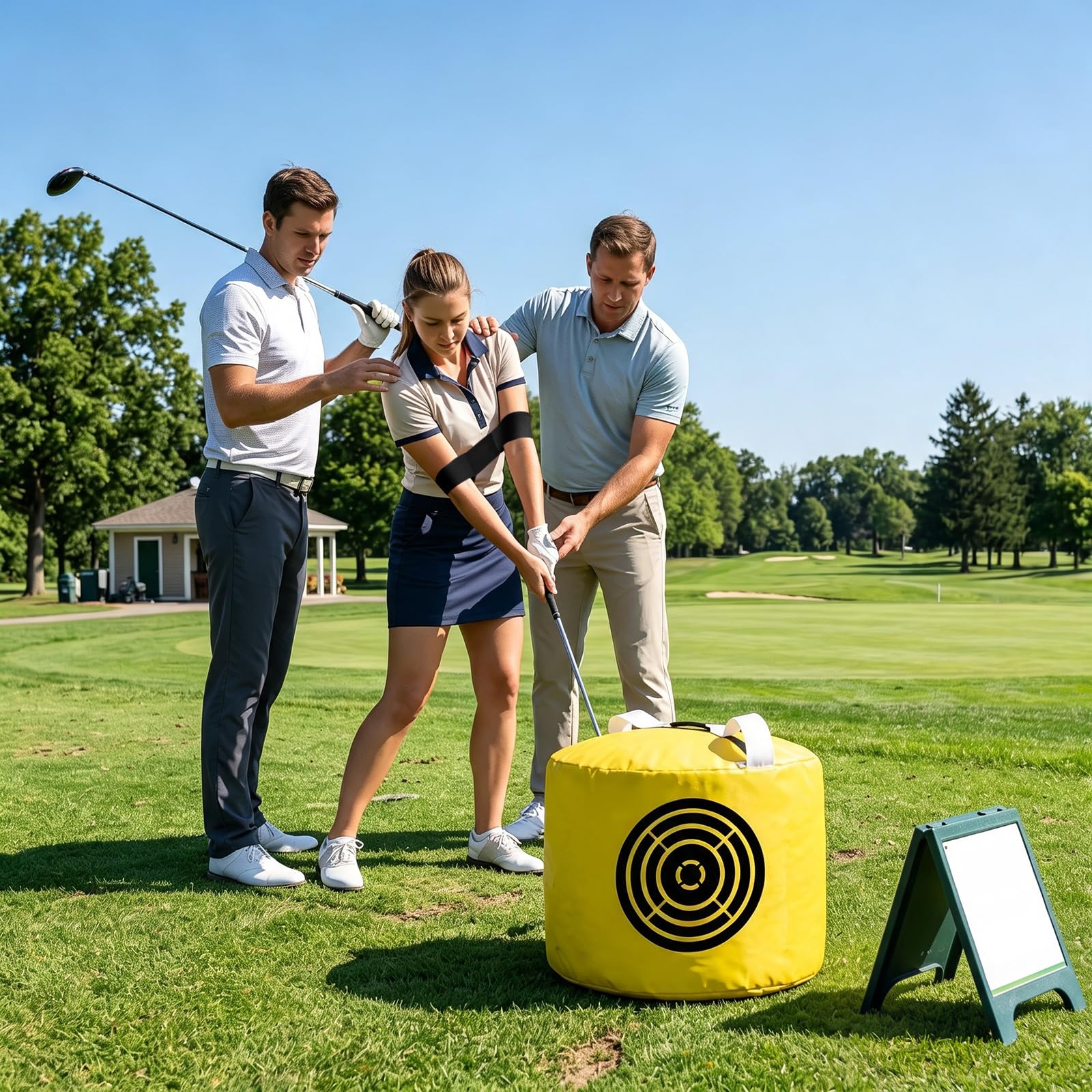 VEASAERS Bolsas de impacto de golf, bolsa de golpe con banda para el brazo, ayuda a entrenar, impermeable, duradera, regalos para hombres y mujeres, bolsas de impacto de golf