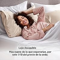 Vista 5 de Bedsure - Juego de 2 fundas de almohada de satén