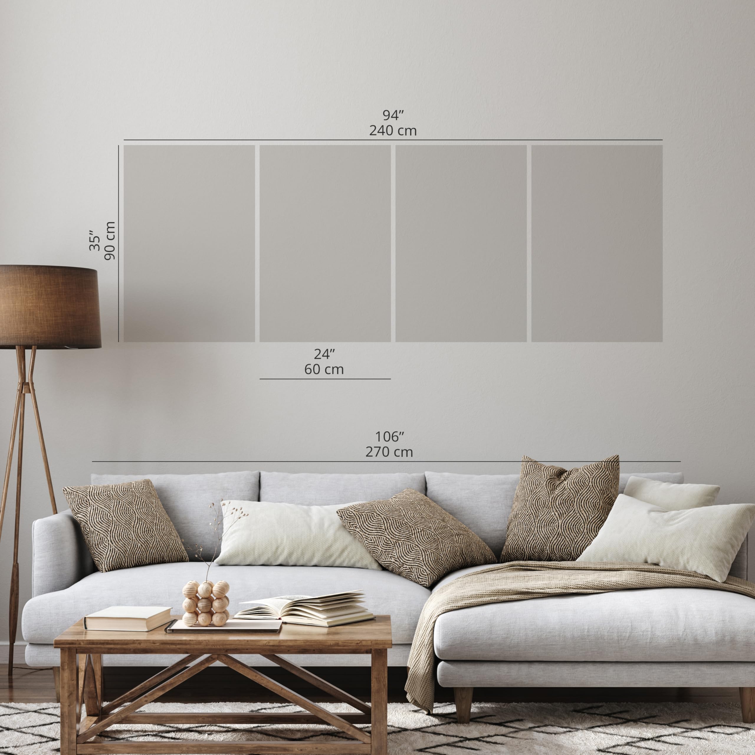 murando - Set di 4 Quadri Fonoassorbenti Decorativi Componibili Graffiti Musica e Gaming 240x90 cm Ciascuno delle Dimensioni di 60x90cm - Collage - Quadro Moderno - Protegge da Rumori i-H-10011-b-a