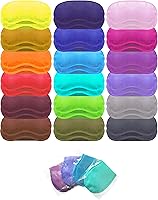 PorsMing 36-Pack Sleep Eye Masks with Nose Pad & Adjustable Straps - 18 Colors Blindfolds for Sleep, Travel, Games, Adults & Kids