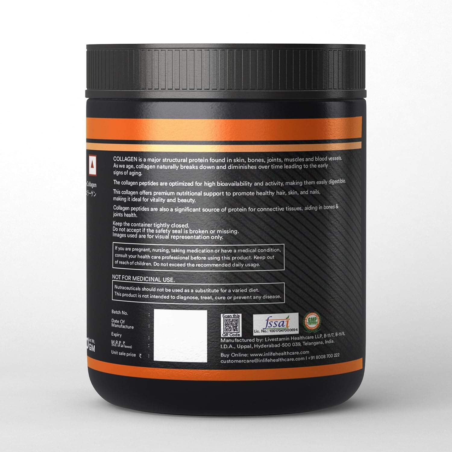 Inlife Japanese hydrolyzed collagen peptides powder clinically proven component, type 1 and 3, skin health, bone health supplement for men and women (orange 60g) Inlife Japanese hydrolyzed collagen peptides powder clinically proven component, type 1 and 3, skin health, bone health supplement for men and women (orange 60g)