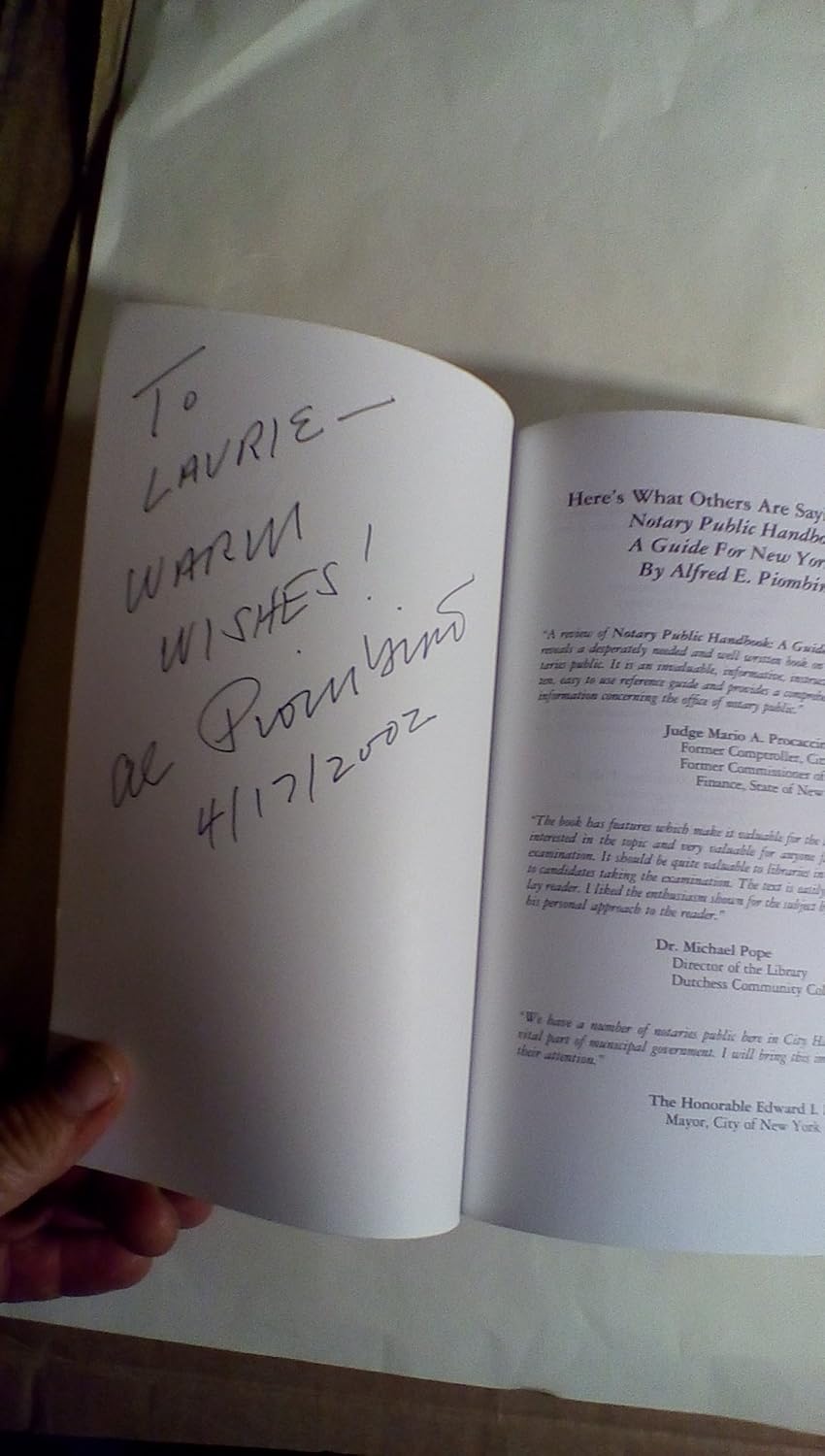 Notary Public Handbook A Guide for New York (4th Ed.) Piombino