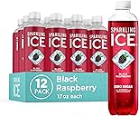 Sparkling Ice Black Raspberry Sparkling Water, Zero Sugar Flavored Water, with Vitamins and Antioxidants, Low Calorie Beverage, 17 fl oz Bottles (Pack of 12)