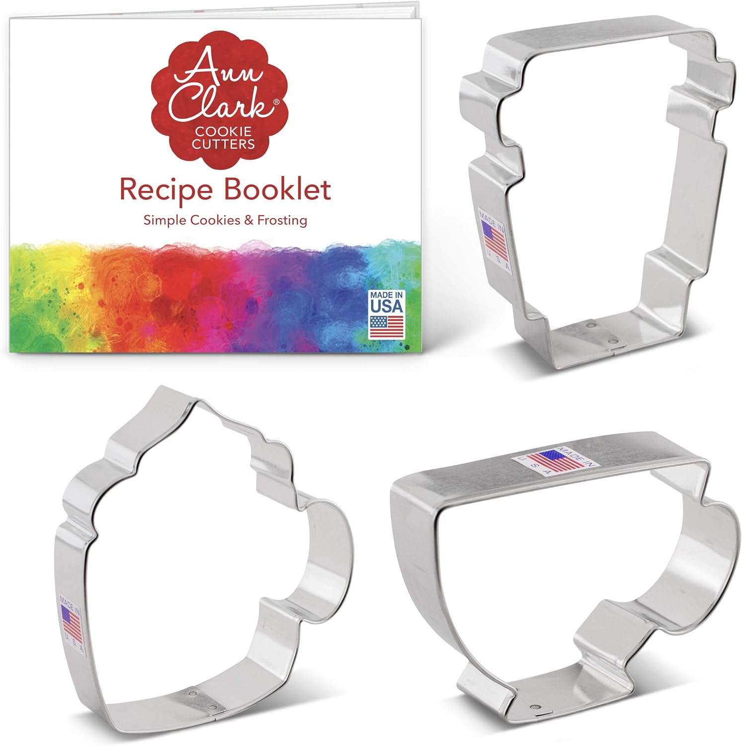 Ann Clark Cookie Cutters 3 Piece Coffee / Tea Cup Cookie Cutter Set