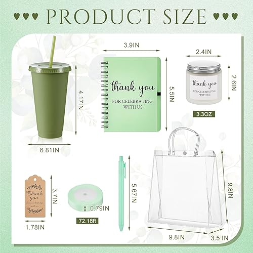 Miniatura 2 de Nuogo Juego de 6 premios de ducha para padres para jugadores, adultos, incluye vaso de plástico, cuaderno, velas perfumadas, bolígrafo, bolsa de