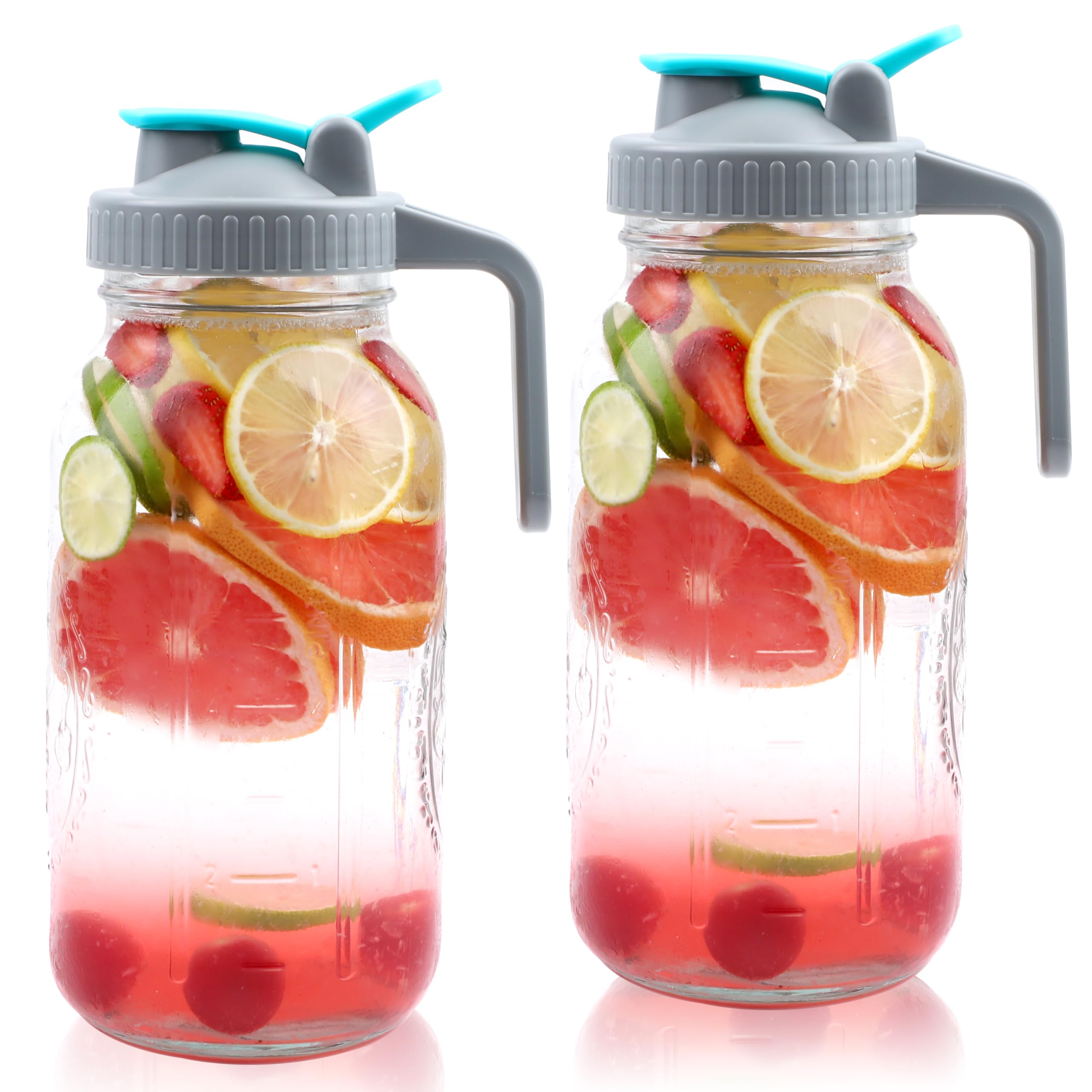 GMSWEET Einmachglas-Krug 900 Ml – Perfekt Für Eistee, Limo & Co.