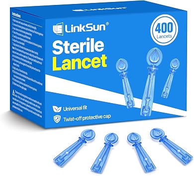 Lancets for Diabetes Testing 400 Count, Used for G-425-1,G-425-2V,G-425-3,G-427B Glucose Monitor, Single Use 30G for Blood Sugar Test, Lancets for Blood Glucose Monitor
