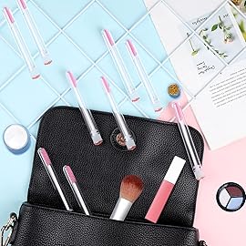 Dming 20pcs Eyelash brush Lash Wand Makeup tool Eyelash Extension supplies Cleaning brush Diamond Mascara star l pink