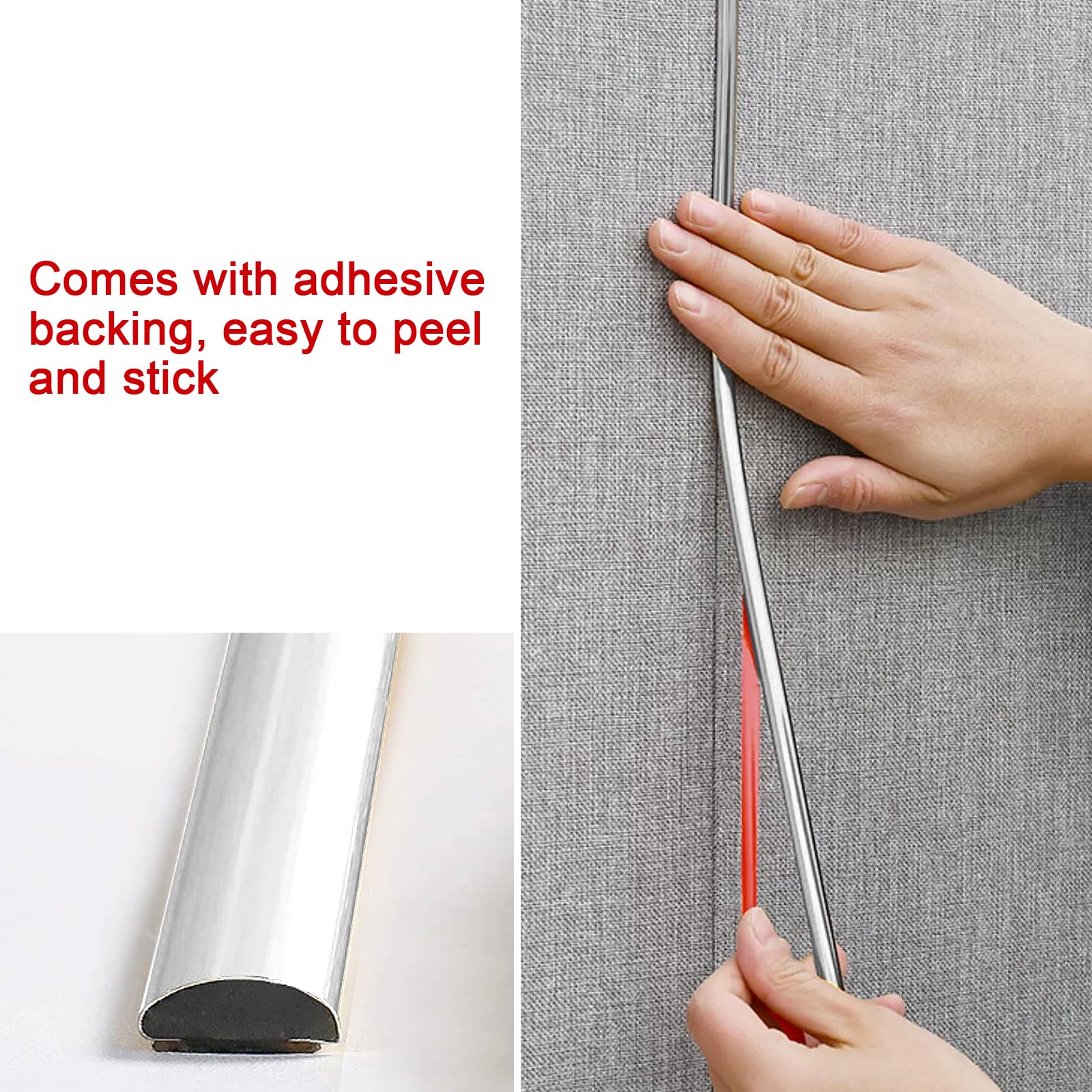 5m TPE Self-Adhesive Flexible Molding Trim Ceiling Molding Wall Trim For Furniture Door Wardrobe Home Decor White 40x4.5mm - View #9