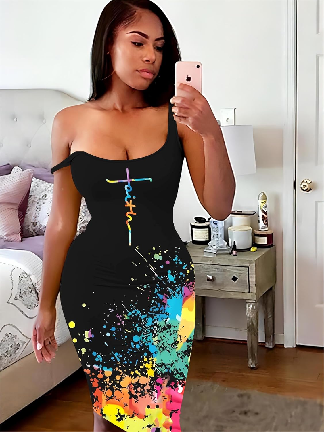 Nimsruc Women Casual Sexy Tank Top Bodycon Dress Summer Pencil Sleeveless Basic Midi Club Dresses - Image 2