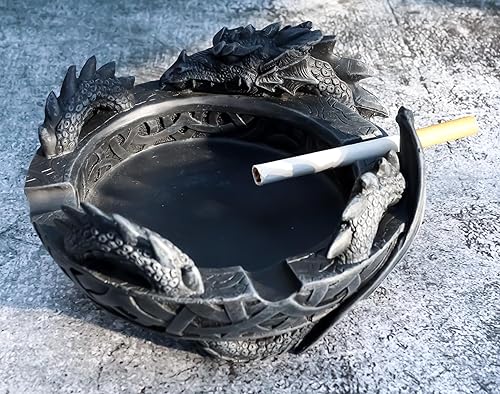 Miniatura 9 de Ebros Gift Cenicero de cigarrillo redondo de Beowulf de fantasía medieval con nudo celta, 5.75 pulgadas de profundidad, Calabozos y dragones góticos