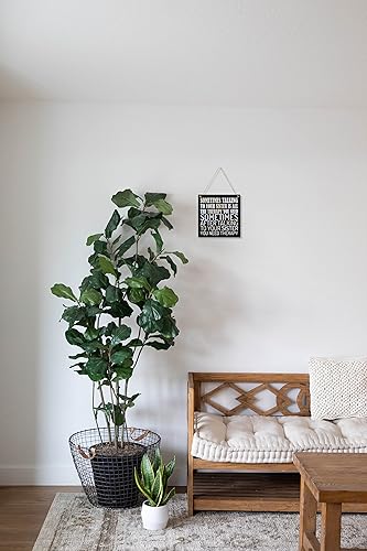 Miniatura 3 de CARISPIBET Sometimes talking to your sister divertido letrero decorativo decoraciones saludables, regalos novedosos, adornos colgantes de 8 x 8