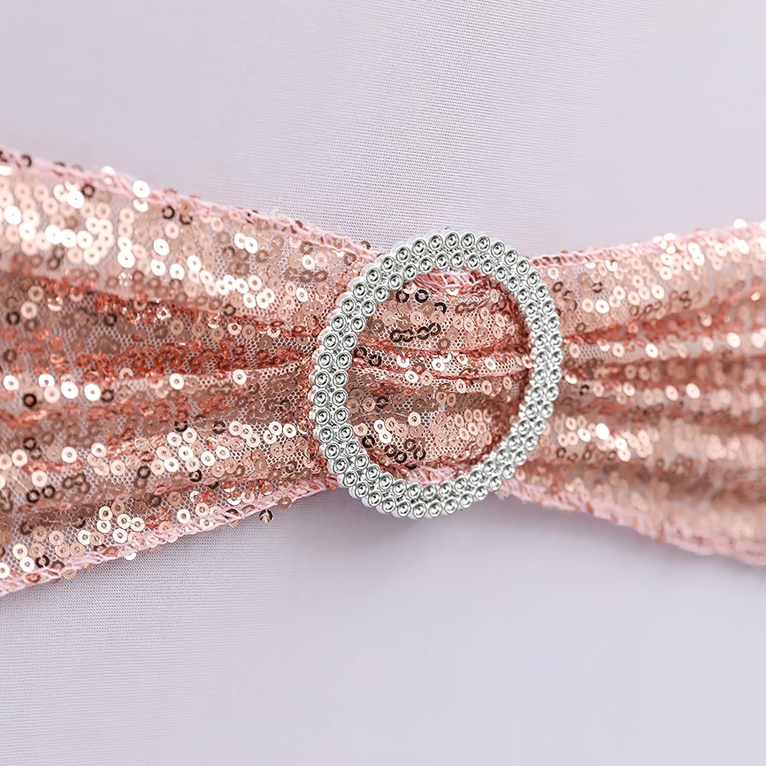 Coprisedie, 50 pezzi, fasce for sedie, fiocchi elasticizzati in spandex, fasce elastiche for sedie, lacci con cursore con fibbia, coprisedia, for decorazioni natalizie, matrimoni, banchetti, hotel, ev
