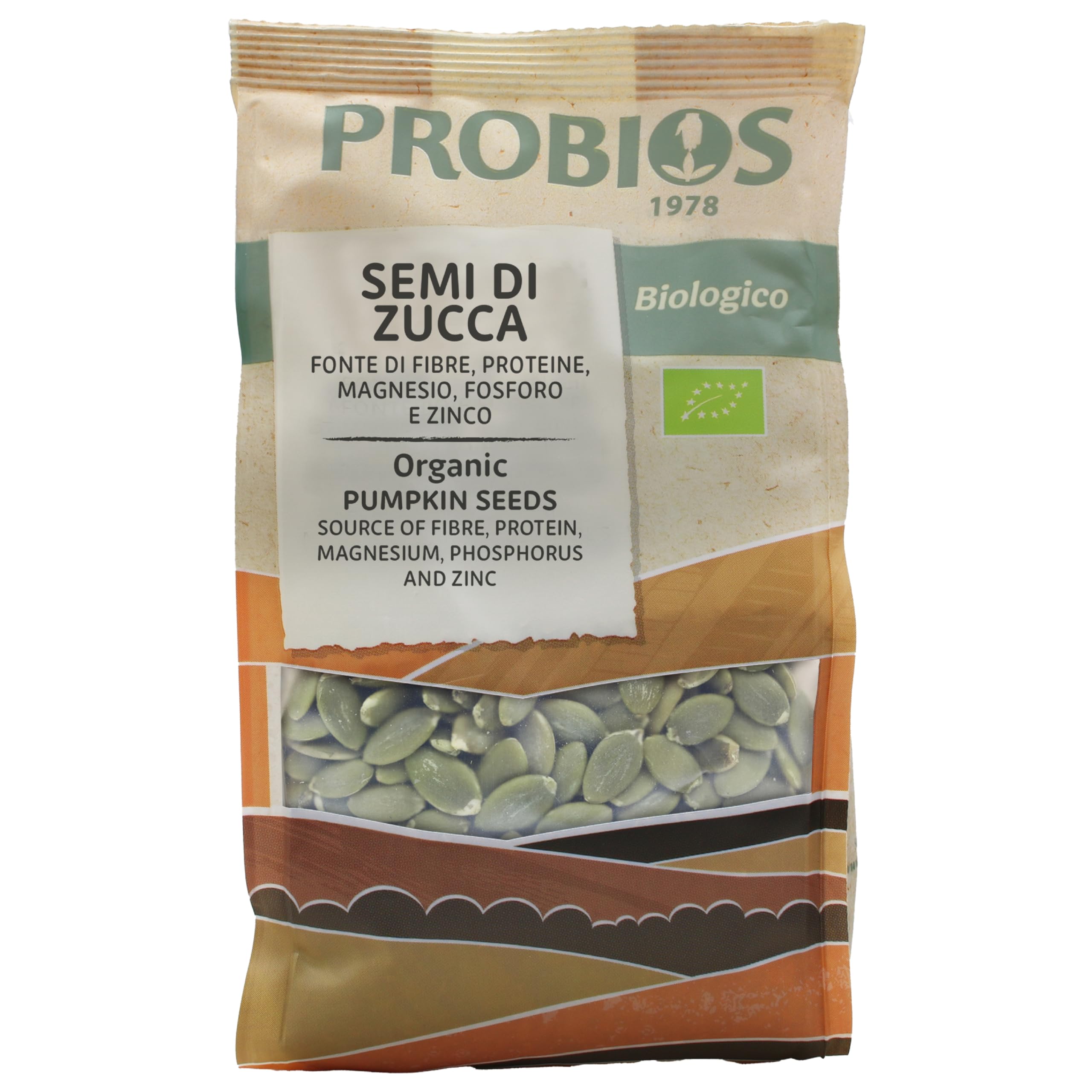 Probios Semi di Zucca Bio - Fonte di fibre e minerali - ideale sia per piatti cotti che crudi - Qualità Premium Semi Zucca - Confezione da 6 (6 x 200 g)