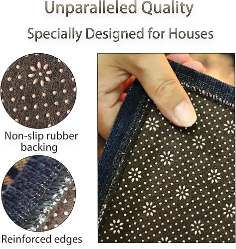 Miniatura 2 de Tapete para interiores para puerta delantera, súper absorbente, de perfil bajo, antideslizante, duradero, para entrada, lavable a máquina, (32 x 20