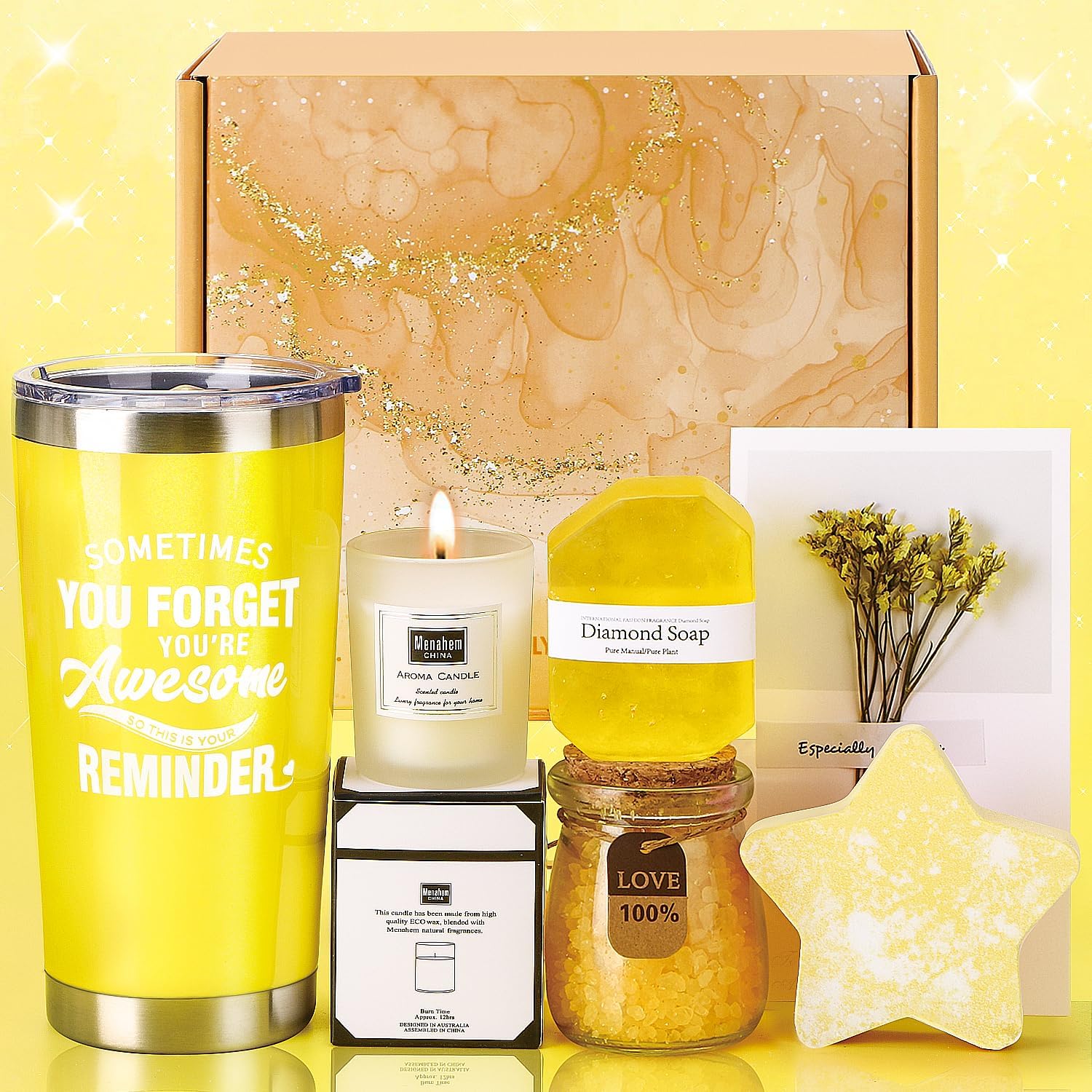 Birthday Pamper Gifts for Women, Unique Birthday Hampers Self Care Package Relaxation Spa Bath Set for Her, Get Well Soon Gifts, Ladies Birth day Presents for Mum, Friend, Wife, Sister, Auntie, Bestie