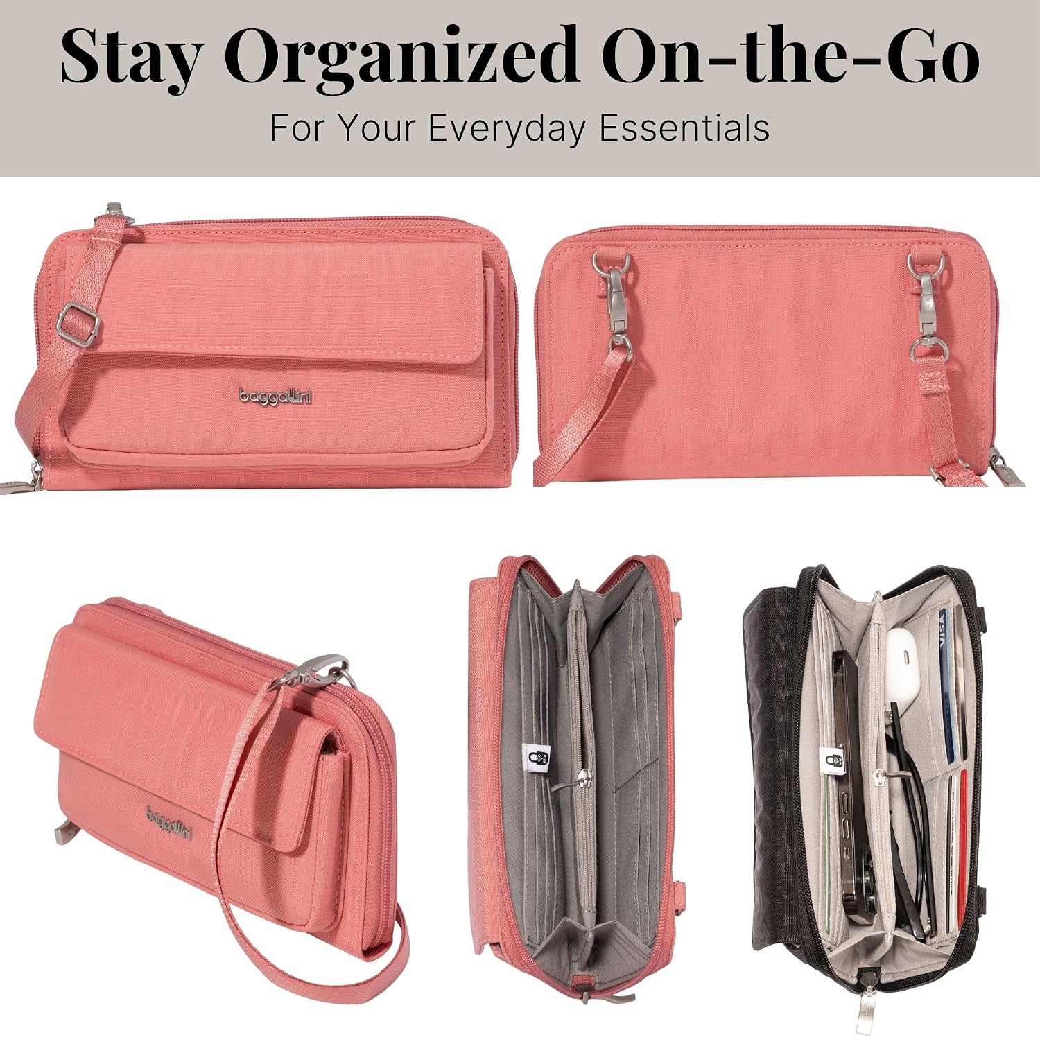 Baggallini Rfid Phone Wallet Crossbody