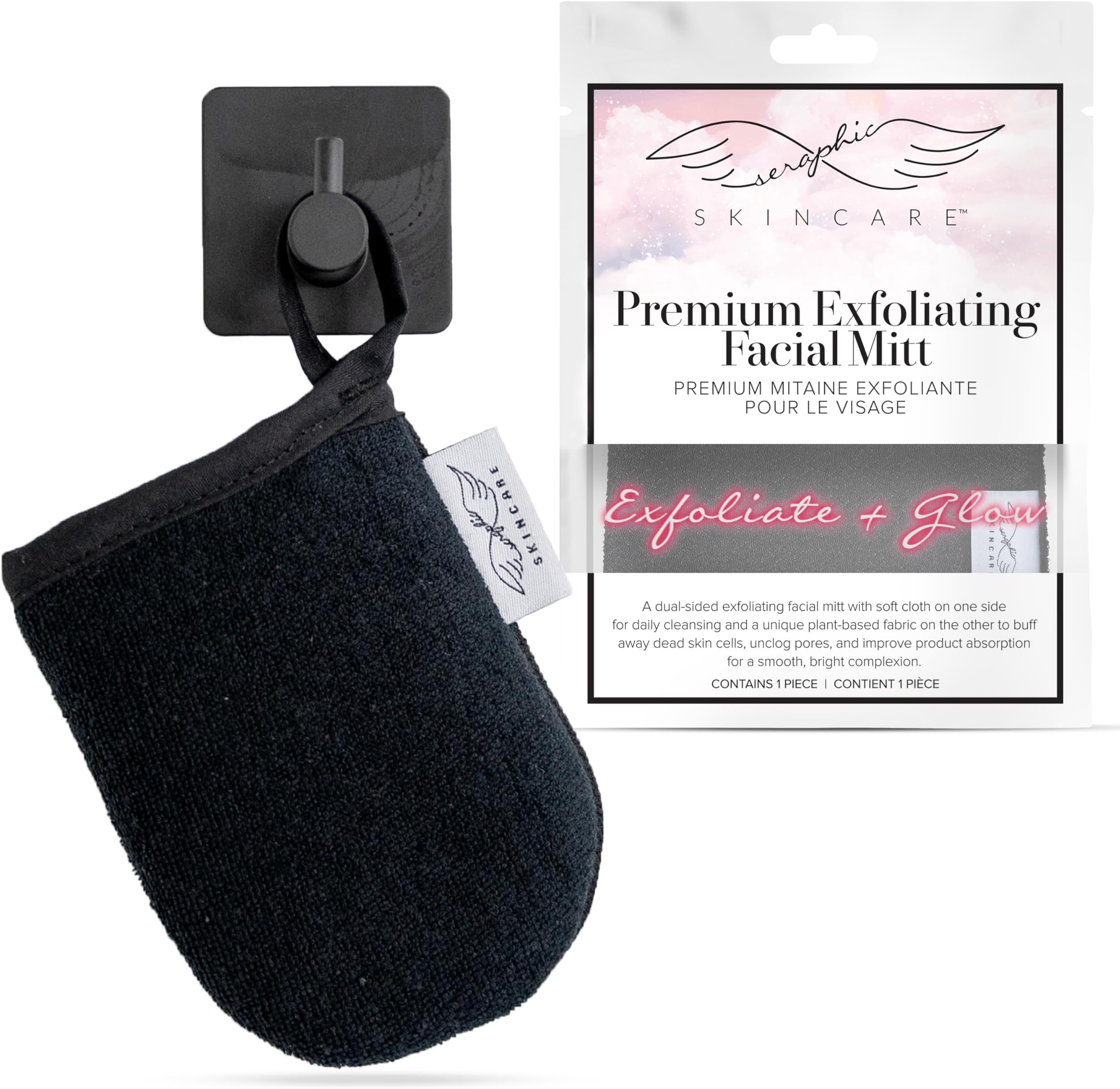 Korean Exfoliating Mitt - Facial Exfoliating Scrub, Exfoliator Gloves - Face Cleaning Mitten, Self Exfoliator Glove - Chemical-Free Exfoliation, Dead Skin Remover, Acne Prevention