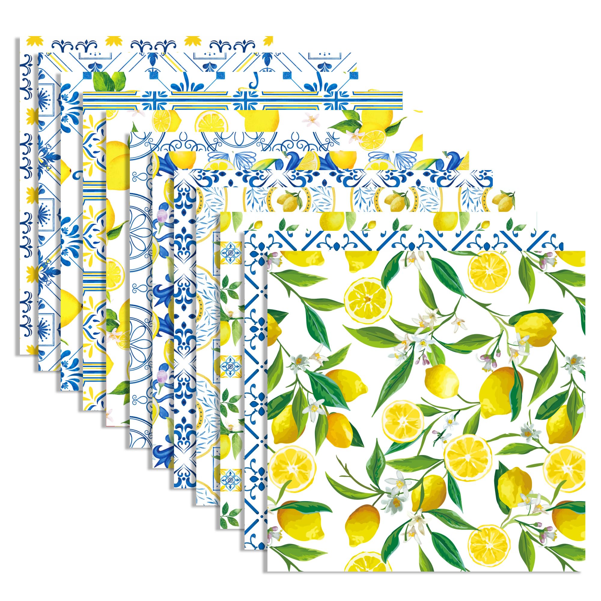 OXYLIPO 24Pcs Hawaii Lemon Scrapbook Paper Pad, Hawaiian Yellow Lemon...