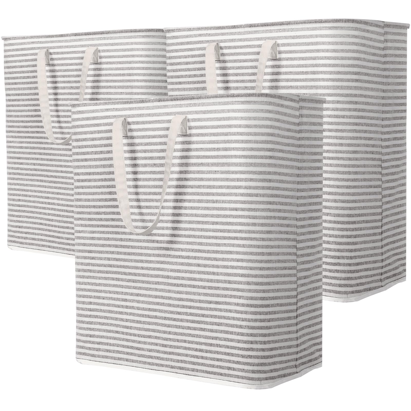 Lifewit 3 Pack Laundry Hamper Large Collapsible Laundry Baskets, Freestanding Waterproof Clothes Hamper with Easy Carry Handles in Laundry Room