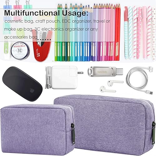 Miniatura 2 de Organizador electrónico de viaje, bolsa de almacenamiento de accesorios electrónicos, bolsa organizadora de cables portátil impermeable para