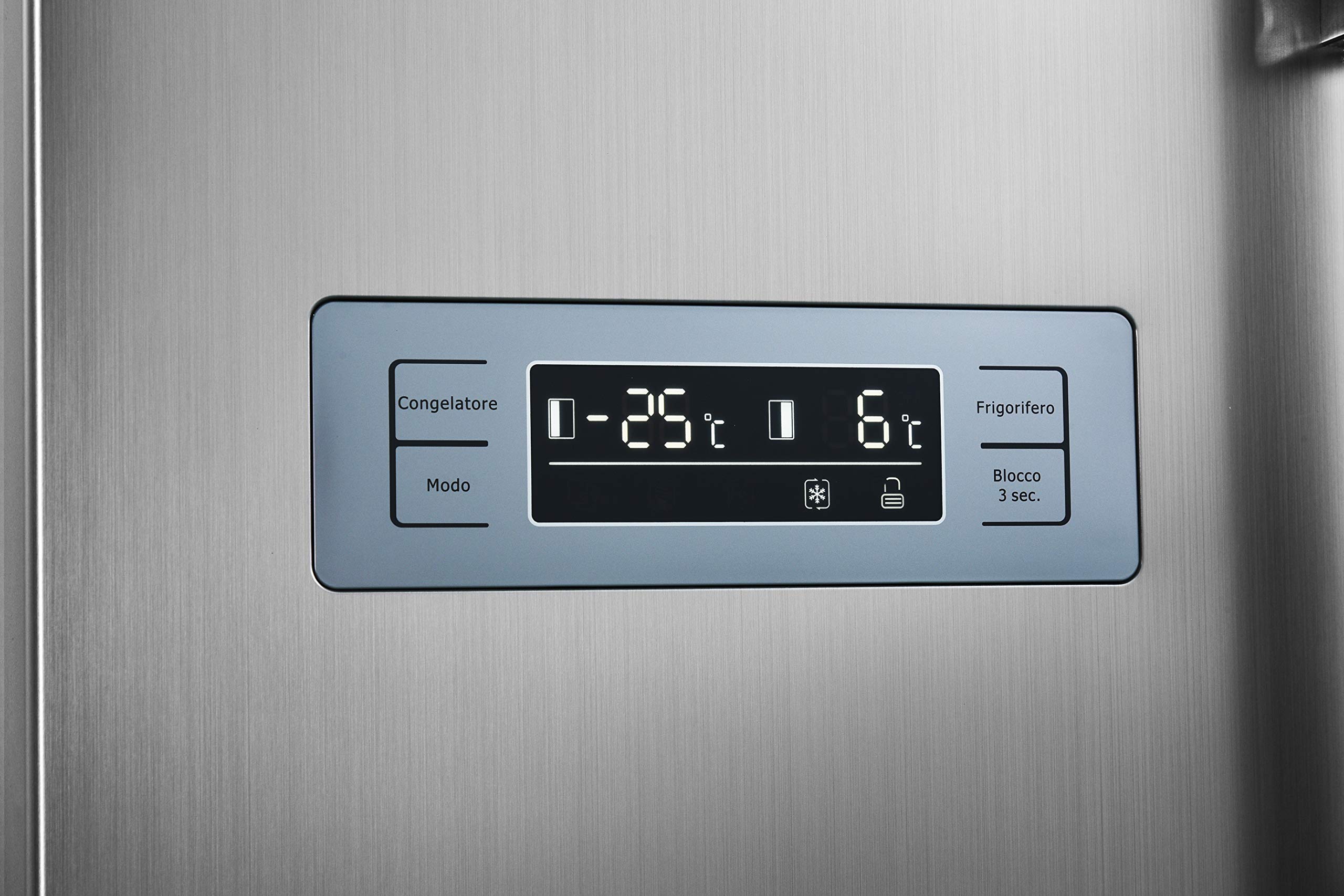 Daya, frigorifero side by side, DFA-69DNH3XF0, classe F, total inox, no frost, drink dispenser, display LCD