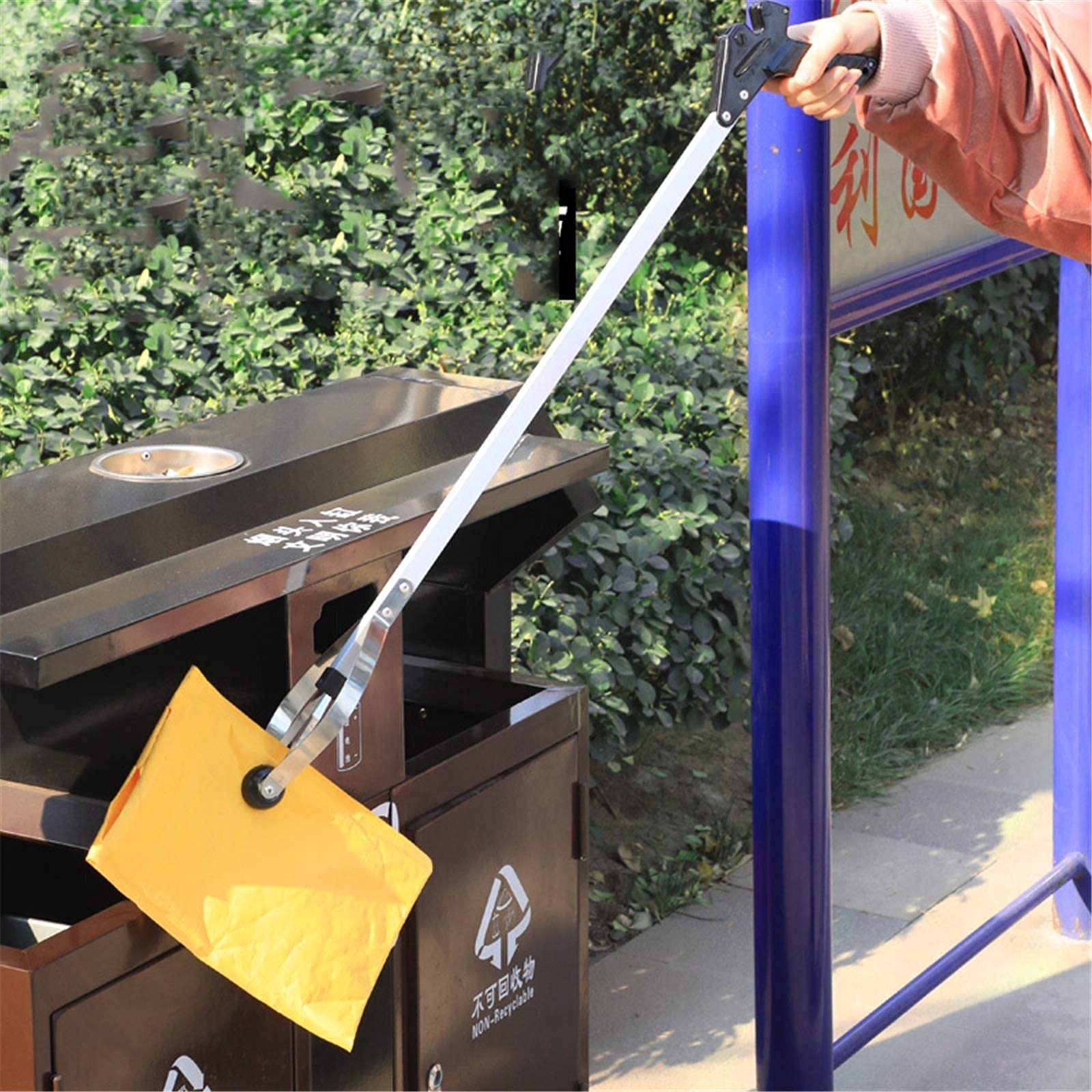 Greifer-Greifwerkzeug, leichte Greifhilfe aus Aluminium mit langem Arm for ältere Menschen, Müllsammler, Gartengreifer
