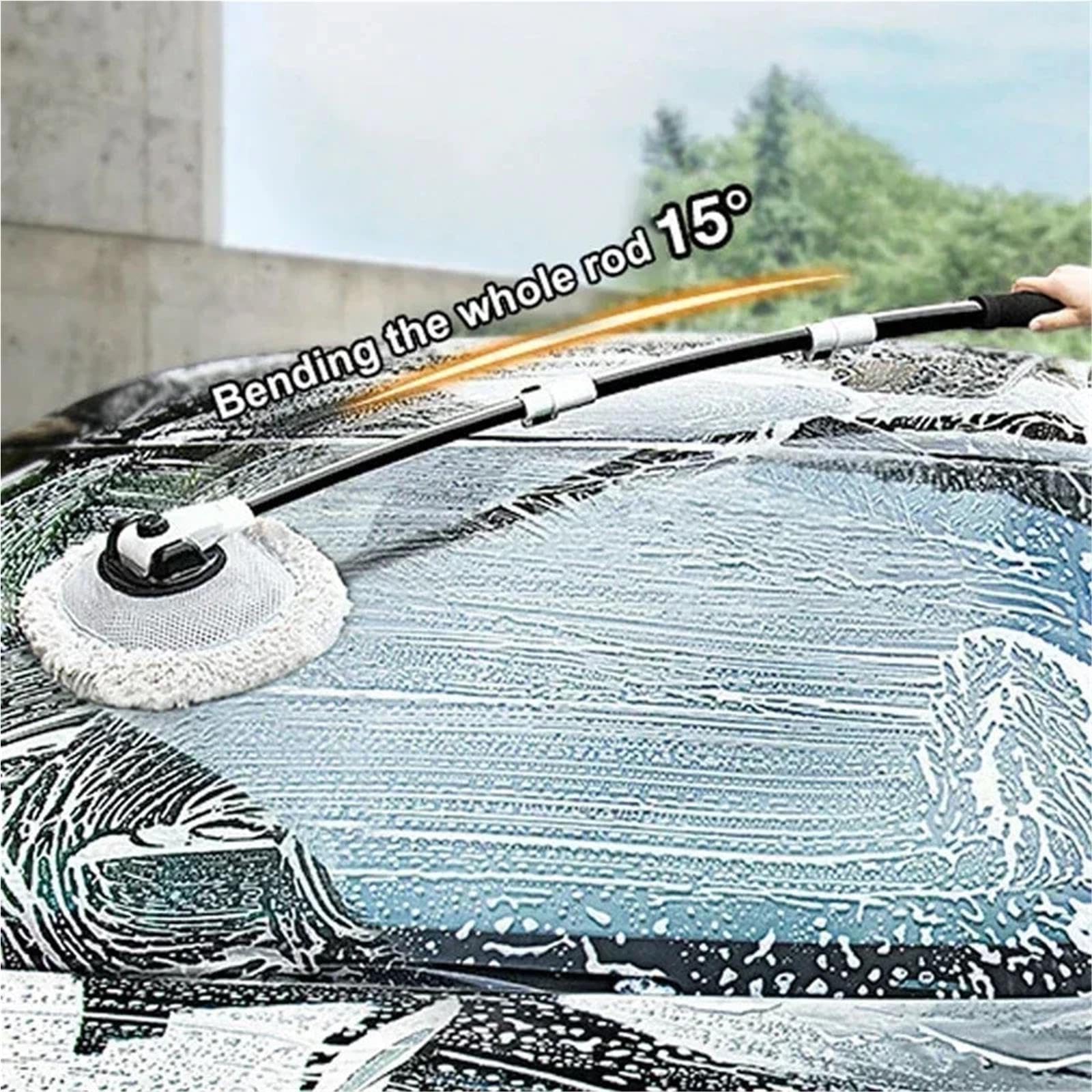 Spazzola Lavaggio Auto Spazzola telescopica for autolavaggio a 3 sezioni