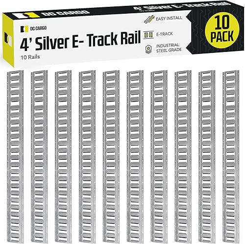 Miniatura 26 de DC Cargo Mall Kit de rieles de amarre E Track de 2 pies (paquete de 4) para garajes, furgonetas, remolques, amarres de motocicleta, montajes de ATV