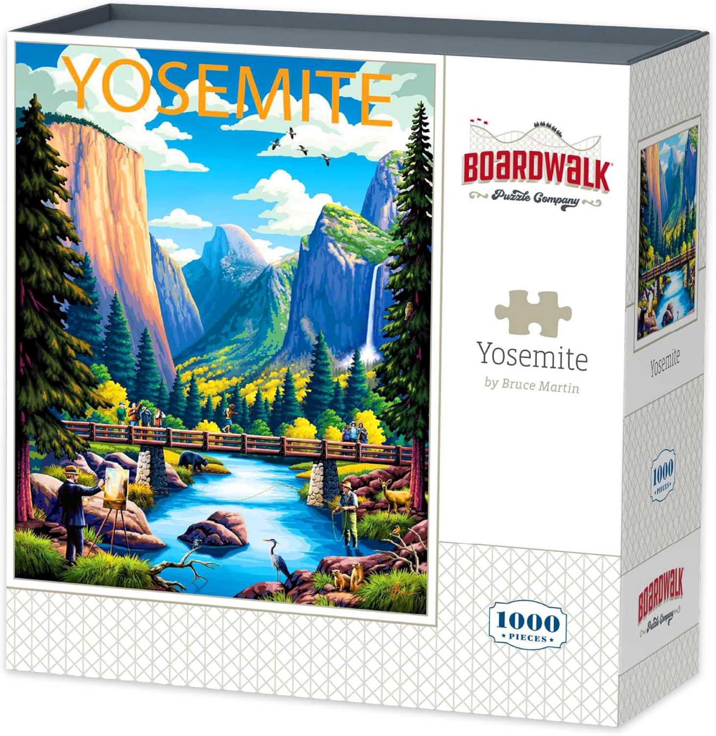 Boardwalk Puzzles Yosemite National Park - 1000 Piece Jigsaw Puzzle for Adults, Made in USA