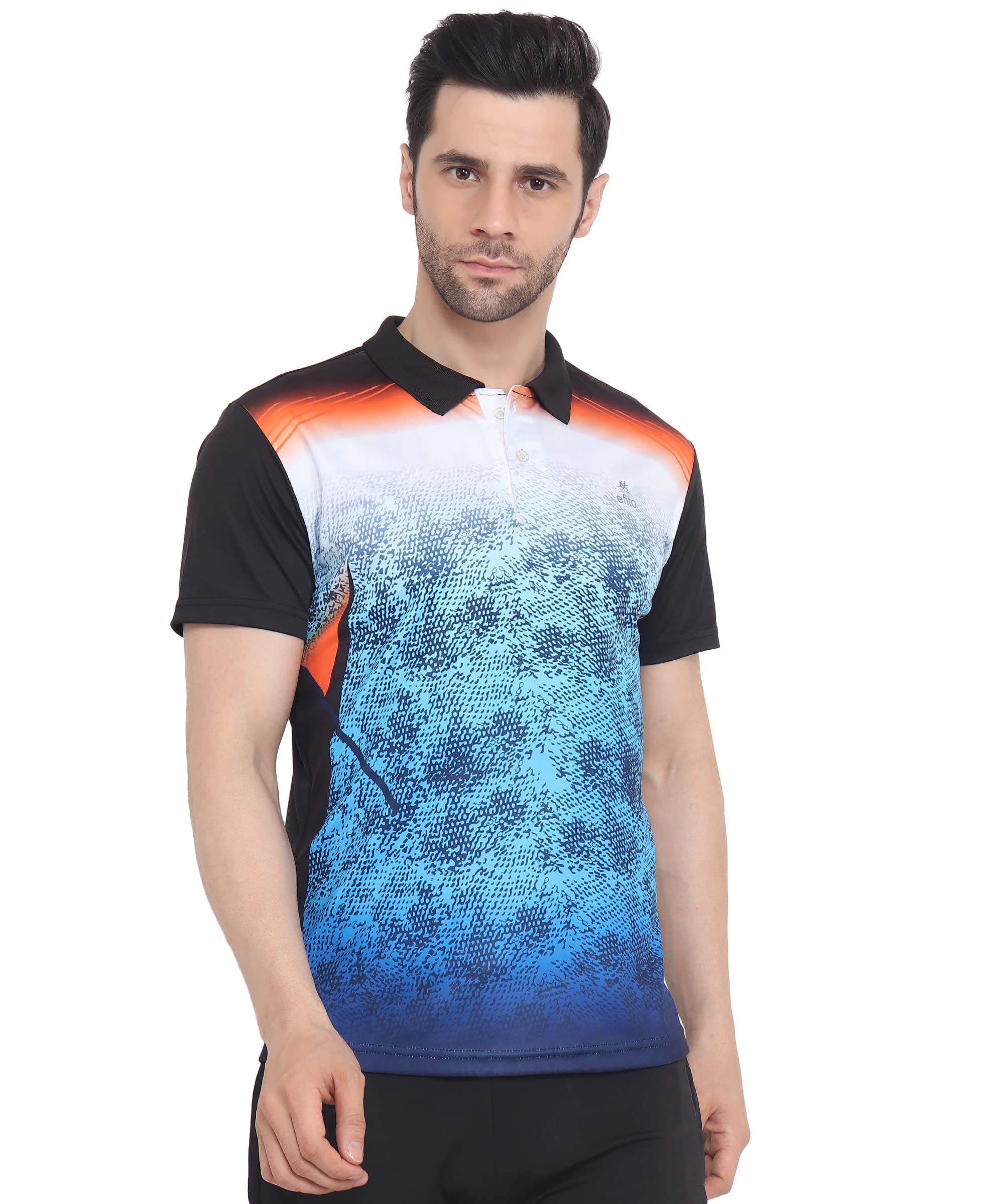 efitoMen's Sublimated Polo Tshirt | Polyster Blended | Best for Workout and Sports