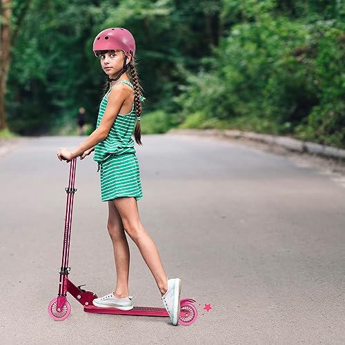 Miniatura 9 de Voyager Kids - Scooter cromado de 2 ruedas para niños, scooter de aluminio ligero y plegable con altura ajustable y manillar de espuma suave,