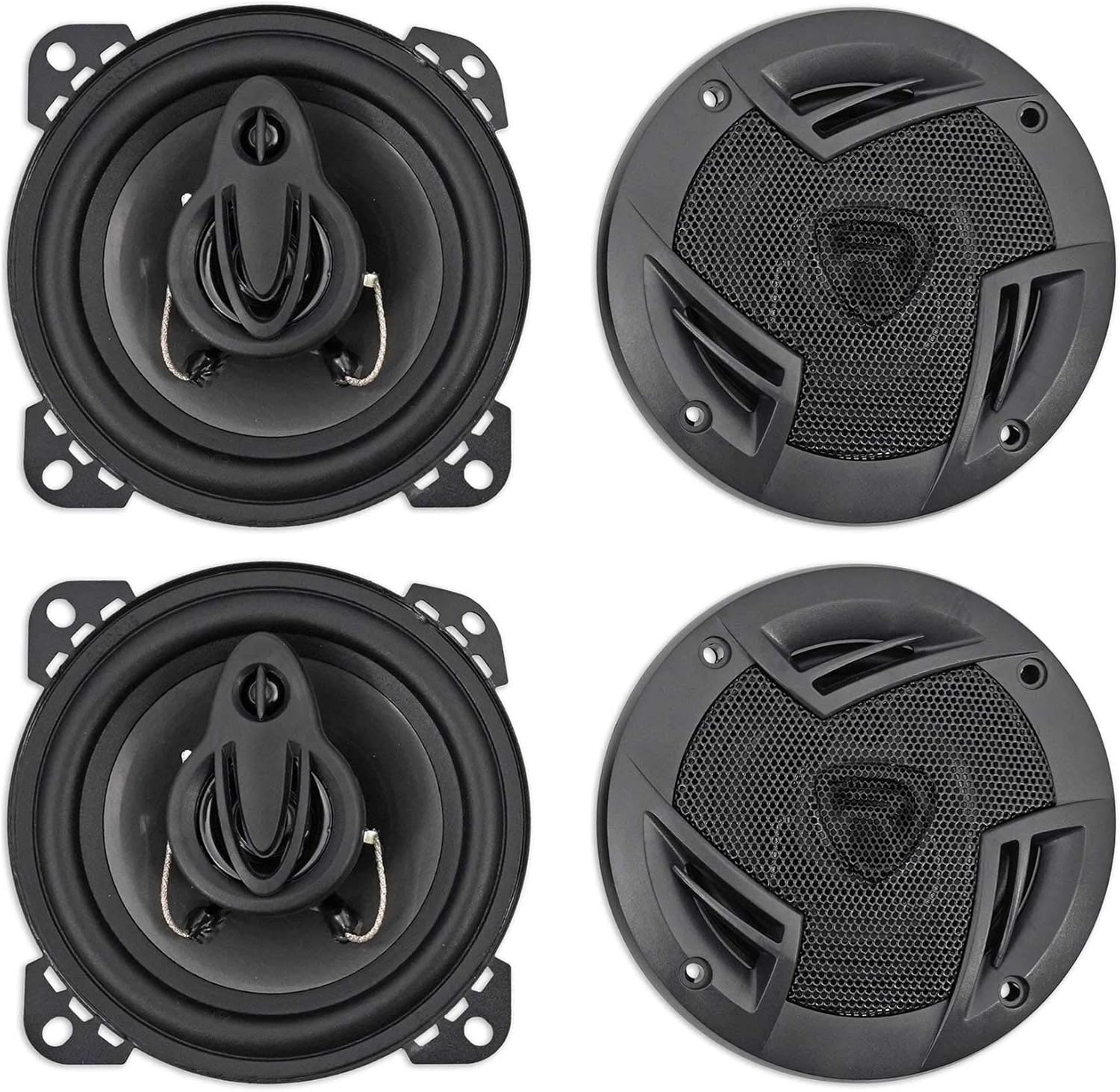 Rockville RV4.3A 4-in 3-Way Car Speakers, 1000-Watt Peak/140-Watt RMS Total, CEA Compliant, Polypropylene Woofer, 4-Piece