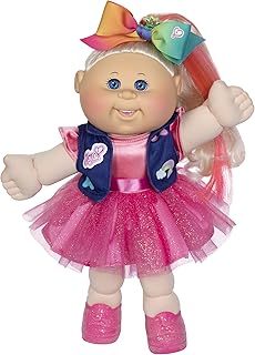 Cabbage Patch Kids, JoJo Siwa Doll, 14â€, Plush-Toy, Includes Sparkly Dress, Vest with Patches, Giant Hair Bow â€“ with Birth Certificate, Birthdate, Birth Time