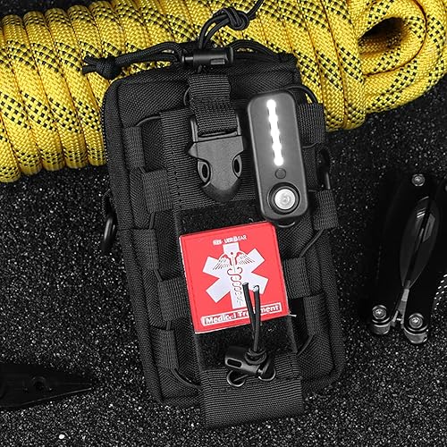 Miniatura 8 de WYNEX Molle EDC - Riñonera táctica, organizador de botella de agua, ajustable, pequeña, compacta, bolsa de herramientas con correa para el hombro