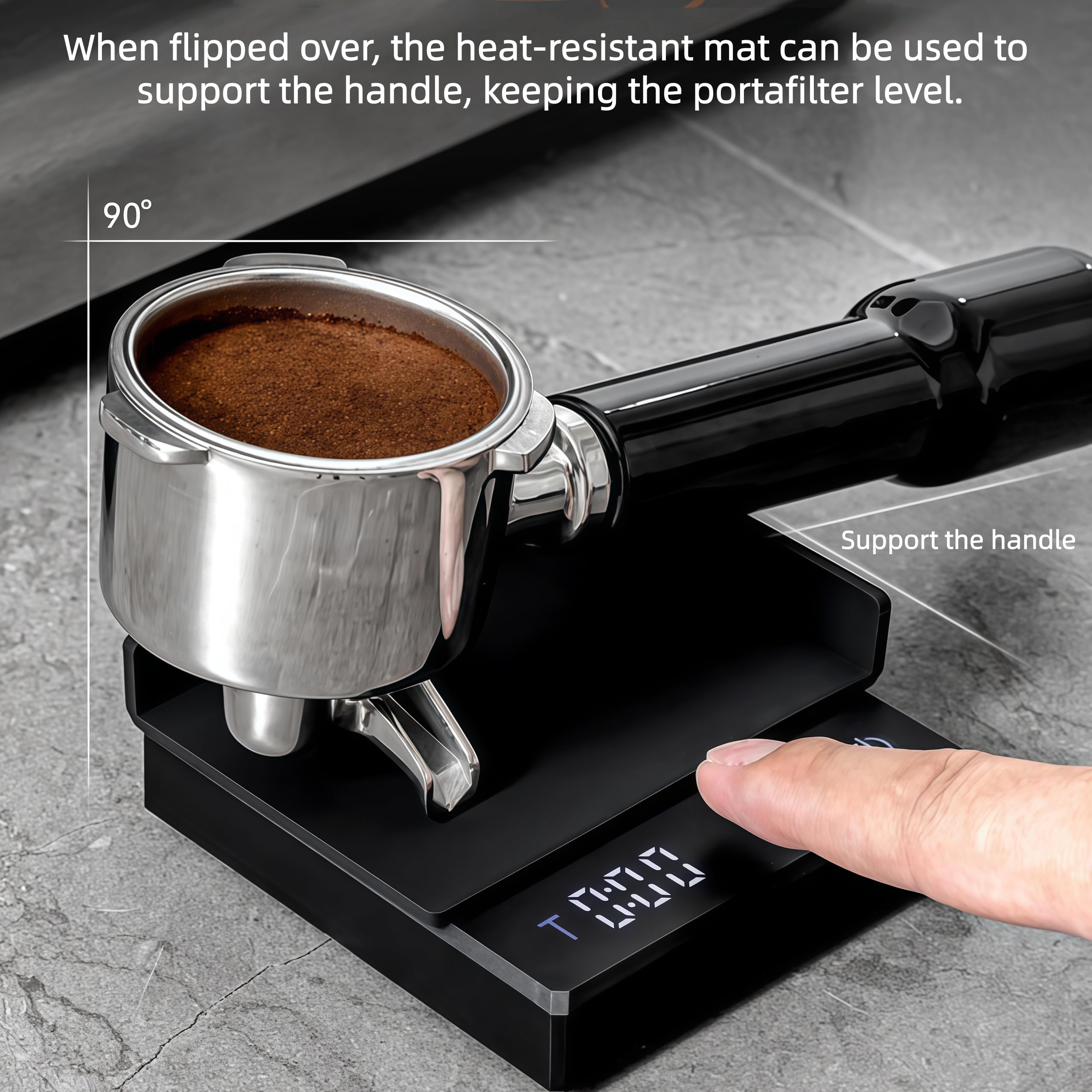Super Mini Espresso Kaffeewaage mit Timer, Digitale Tragbare Kaffeewaage für Espresso, Pour Over & Manuelles Brühen, Wiederaufladbare Kaffeewaage