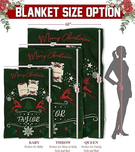 Miniatura 10 de Camión rojo con árbol de Navidad  Manta de película de Navidad con mensaje inspirador  Manta curativa para mujer  Manta acogedora de 60 x 80