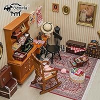 Vista 8 de Odoria 1/24 forma de vestido en miniatura maniquí accesorios de decoración de casa de muñecas, negro