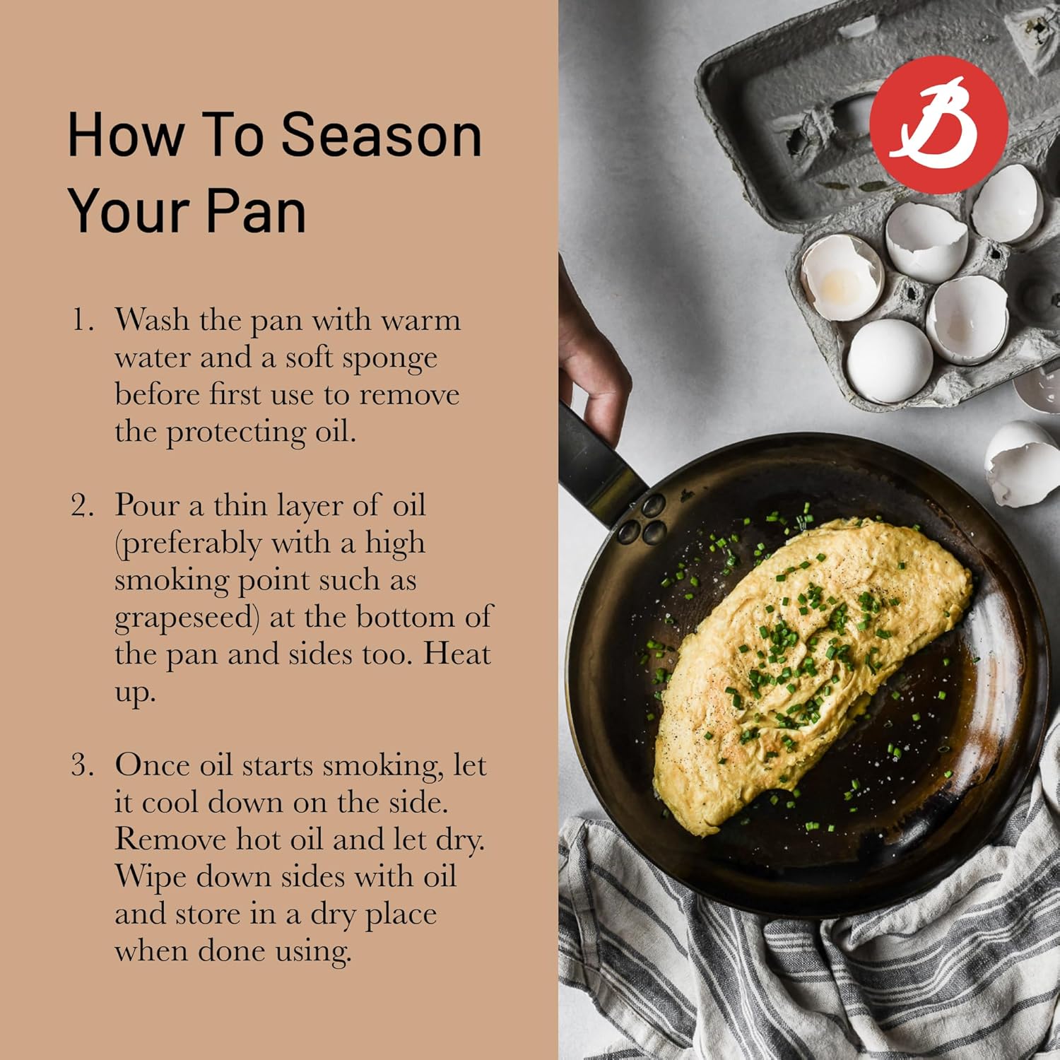 Seasoning Your New Carbon Steel Pan