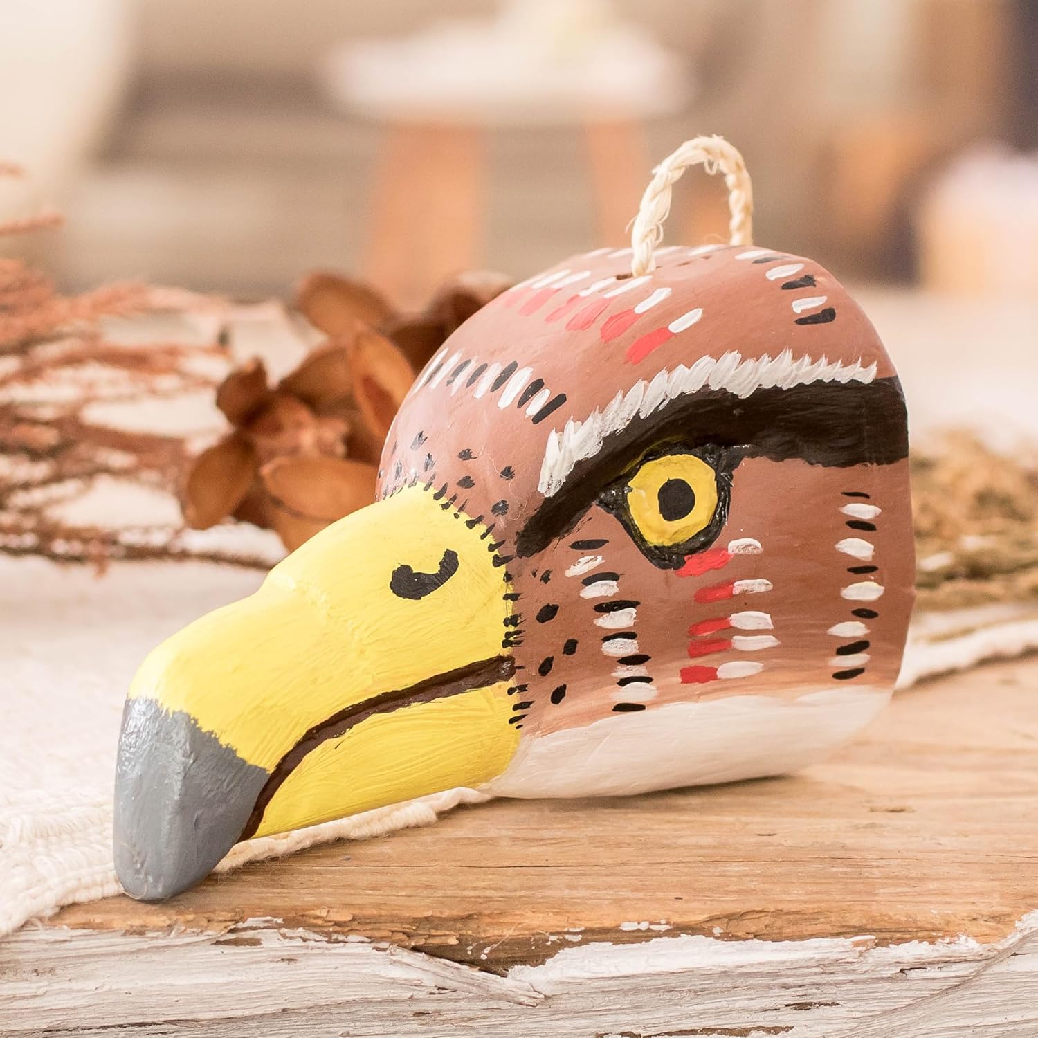 NOVICA Decorative Mask from Guatemala 'Brave Bald Eagle'