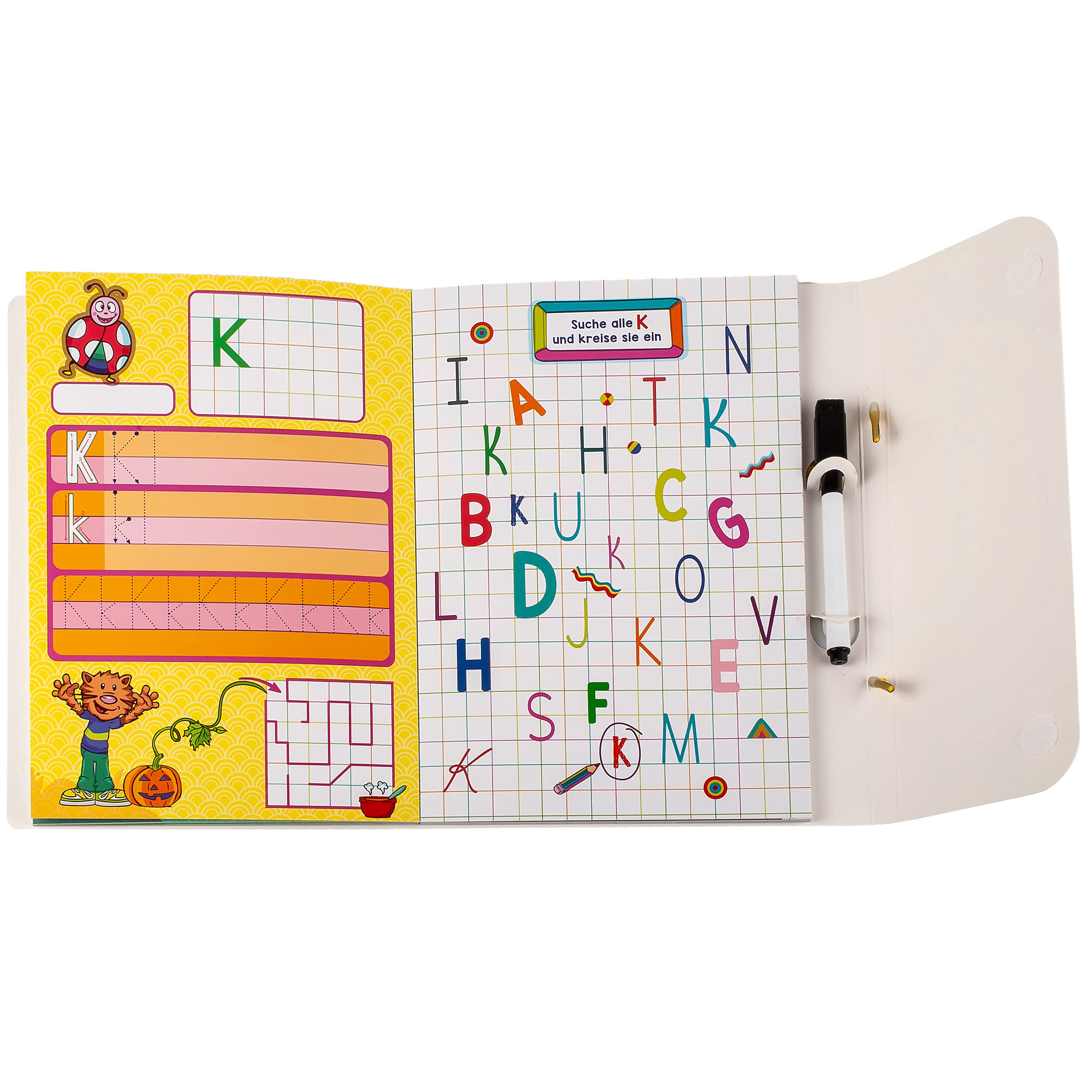 alles-meine.de GmbH XXL Set: Schule & Schulanfang Artikel frei wählbar Freundebuch/Malrolle - inkl. Name - Lernspiel - Malunterlage - Stundenplan/Wochenplaner - Waschflec..