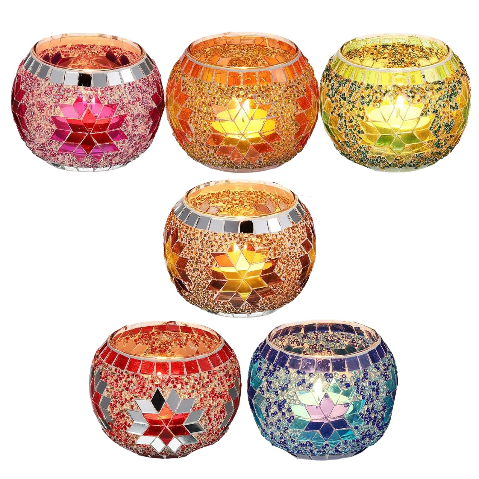 Glass Tealight Holders for Wedding Party Centerpieces, Table Decor Votive Holders