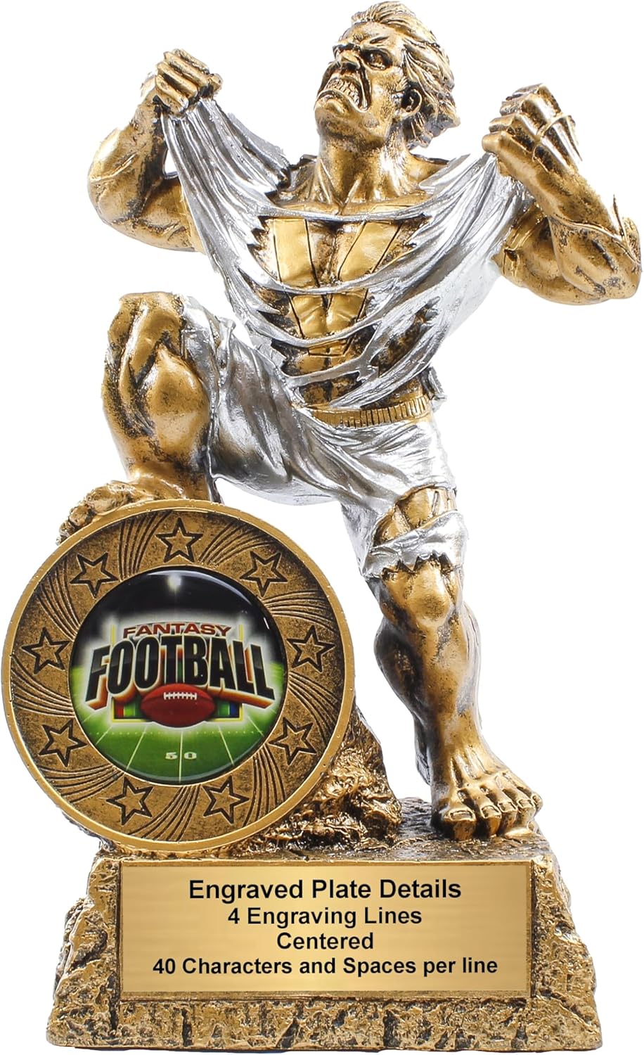Decade Awards Monster Trophy, Large - Engraved Big Beast Award with Front Insert - Choose Your Style and Make it Your Own - Customize Now (9.5 Inch Tall)
