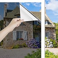Vista 1 de Ohmywor Película de privacidad unidireccional para ventana, bloqueo solar, anti UV, película de tinte para ventana, control de calor, espejo diurno