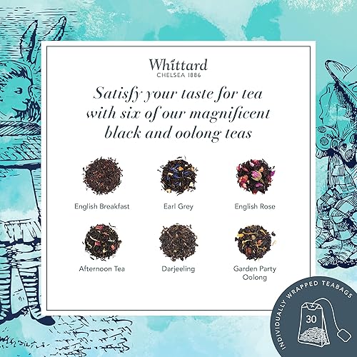 Miniatura 2 de Whittard of Chelsea - Colección Curiosa de Té de Alice - La caja de regalo incluye 5 bolsitas de té negras y 1 bolsita de té Oolong (6 bolsitas de