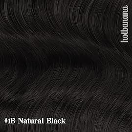 HOTBANANA Human Hair Clip in Hair Extensions, Natural Black 120g Clip in Hair Extensions Real Human Hair Straight Remy Hair 18 Inch 7pcs