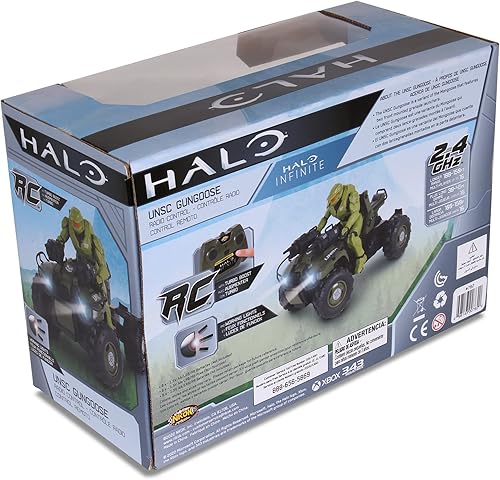 Miniatura 6 de NKOK Halo Infinite: Gungoose & Master Chief 2.4 GHz Radio Control - W/Turbo Boost, vehículo Gungoose con Master Chief (762), luces de trabajo