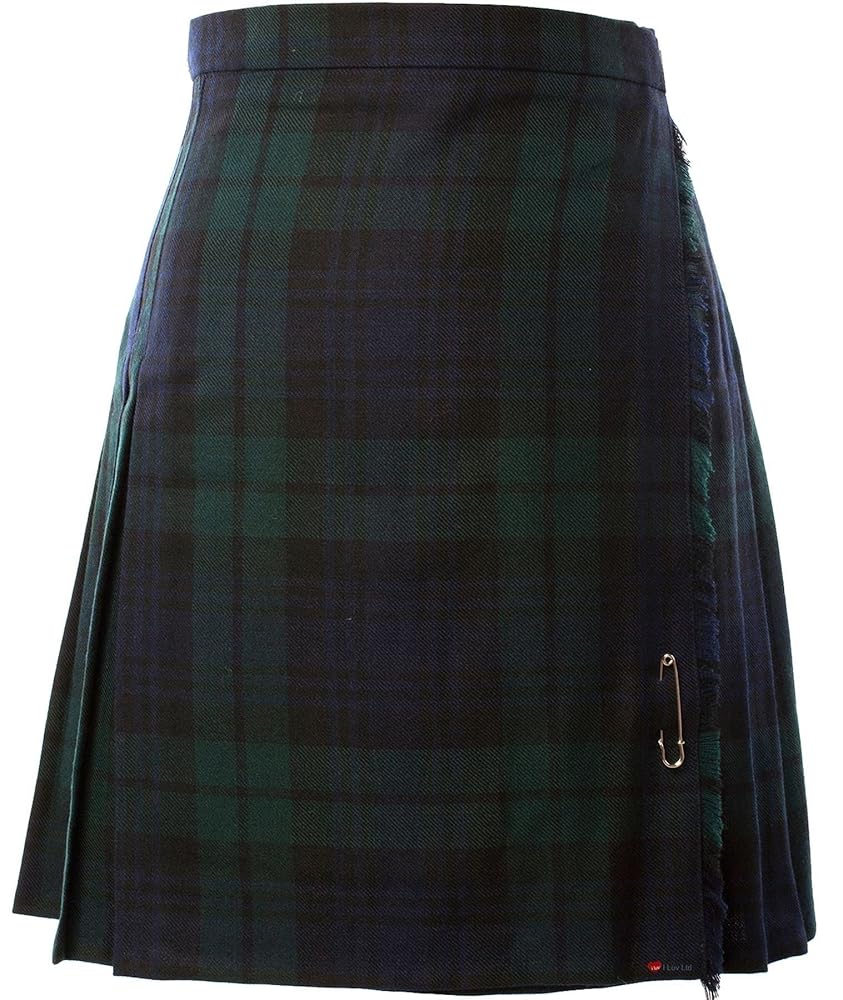 小物 minus kilt I LUV LTD Ladies Knee Length Skirt/Kilt Pure 12oz Black